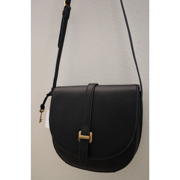 Fossil SHB3161001 Women's Black Pebble Emery Leather Crossbody Bag - Picture 5 of 16